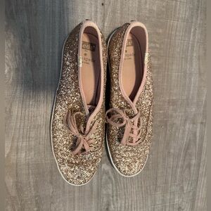 Kate Spade Rose Gold sequin Keds